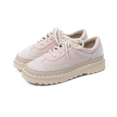 791 deer, 2017 autumn, new women's day, casual shoes, ugly shoes, soft girls, small white retro shoes, autumn shoes Thirty-eight Pink