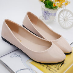 Spring 2017 Korean leisure flat with flat foot shoes driving shallow muzzle lazy Doug shoes work shoes Thirty-eight Beige