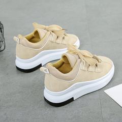 Female platform shoes thick bottom 2017 spring and Autumn New Korean students leisure sports shoes all-match running shoes Zichao Forty yellow