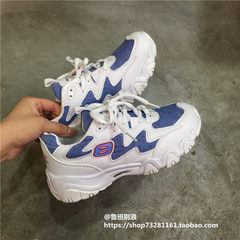 The autumn wind Harajuku ulzzang sports shoes female student sport shoes Korean thick bottom Street panda shoes tide 40 pay attention to shop socks Jeans Blue