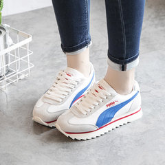 Sports shoes with cashmere in autumn and winter 2017 Korean students all-match retro running shoes soled shoes Agam Thirty-six Bailanhong