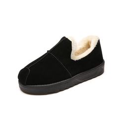 Low female shoes 9a11c flat round female shoes 2017 thick flat bottom with all-match female warm snow boots Thirty-nine black