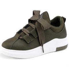 In the autumn of 2017 new thick soled sports shoes casual shoes in the spring of Korean students in Hong Kong all-match wind Harajuku shoes Thirty-eight Army green