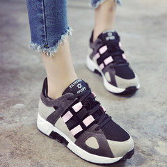 Student shoes color thick shoes female Korean tide mesh Harajuku running shoes shoes ulzzang Thirty-eight Pink