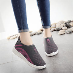 Winter light in the elderly and elderly non slip shoes shoes velvet warm shoes casual shoes treadmills pedal a mother Thirty-eight A pedal female gray shoes