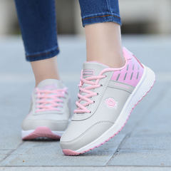 A female student a special offer autumn ladies leisure shoes shoes women mother running shoes Tourism Thirty-eight 665 gray Pink Leather