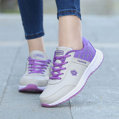 A female student a special offer autumn ladies leisure shoes shoes women mother running shoes Tourism Thirty-eight The 665 grey purple leather