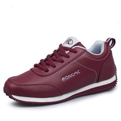 Old mother shoes leather shoes waterproof health old man Jianbu shoe slip soft bottom leisure travel shoes Thirty-eight 2668 Bordeaux (aka: red wine)