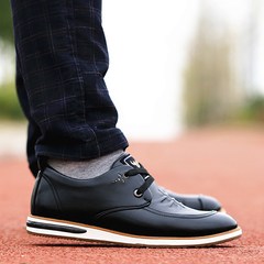 Early autumn new youth soft bottom soft leather fashion all-match autumn shoes men's business casual shoes men's shoes autumn tide Thirty-nine Dianyahei