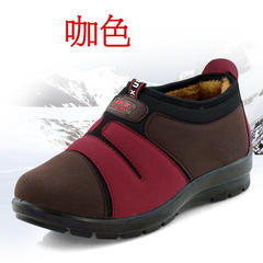 Old Beijing shoes and winter cotton cashmere thermal shoes shoes shoes old old mother slip soft soled shoes Thirty-eight Coffee color