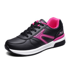 A middle-aged women in autumn and winter shoes 40 soft non slip bottom mother sports shoes 50 years old with waterproof shoes Thirty-eight Black rose red