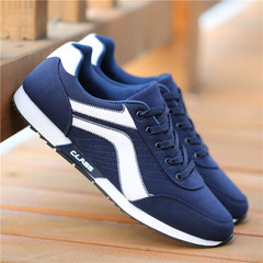 Men's winter warm autumn new men's canvas shoes casual shoes breathable British all-match deodorant shoes Forty-three Dark blue 5183