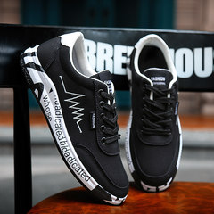 Casual shoes men all-match 2017 Korean students early autumn new canvas shoes sports shoes Harajuku female ulzzang Forty-three black and white