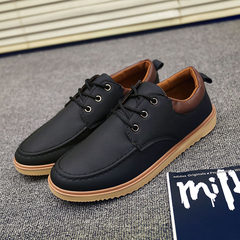 Early autumn new shoes men dress business casual shoes Vintage tooling shoes low Martin shoes shoes Forty-three Black 608