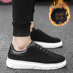 2017 early autumn new thick soles for men shoes trend increased in winter warm shoes red shoes leisure shoes Forty-three G121 black and white shoes