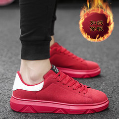 2017 early autumn new thick soles for men shoes trend increased in winter warm shoes red shoes leisure shoes Forty-three G121 red shoes