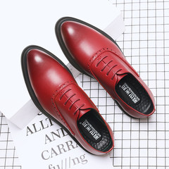 Married male Korean new shoes casual shoes fashion business early autumn pointed code plus velvet shoes. Thirty-eight gules