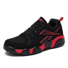 Early autumn autumn new leisure sports shoes shoes waterproof leather shoes running shoes leisure shoes flames Thirty-eight 688 black cloth