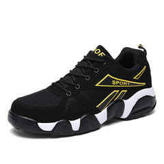 Early autumn autumn new leisure sports shoes shoes waterproof leather shoes running shoes leisure shoes flames Thirty-eight 688 black net cloth