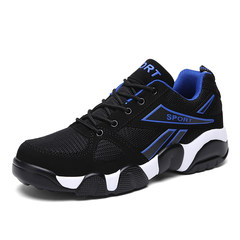 Early autumn autumn new leisure sports shoes shoes waterproof leather shoes running shoes leisure shoes flames Thirty-eight 688 blue cloth