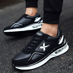 Early autumn autumn new leisure sports shoes shoes waterproof leather shoes running shoes leisure shoes flames Thirty-eight 789 black and white leather