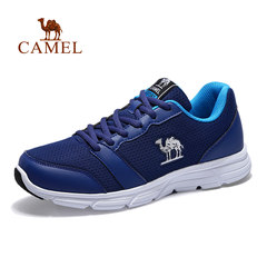 Every day special camel men and women shoes, autumn and winter new sports shoes, comfortable fashion casual shoes, net surface wear resistant running shoes Thirty-eight Blue man