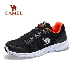 Every day special camel men and women shoes, autumn and winter new sports shoes, comfortable fashion casual shoes, net surface wear resistant running shoes Thirty-eight black