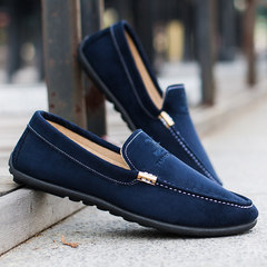 2017 men fall loafer shoes early autumn new social trend of Korean Doug shoes leisure shoes male students Forty-three blue