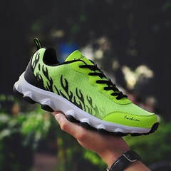 Early autumn new fly line youth sports shoes brand of high middle school students network running shoes leisure travel shoes tide Thirty-eight 678 fluorescent green