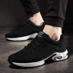 Early autumn new fly line youth sports shoes brand of high middle school students network running shoes leisure travel shoes tide Thirty-eight 1713 black