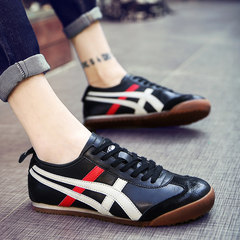 Early autumn new tiger shoe male couple canvas shoes casual shoes Korean tiger shoes breathable male Agam shoes Forty-one Jin Ping -R022 black (collection socks)