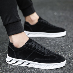 2017 early autumn new 1609er black sports shoes and shoes with thick soles in Korean men's tide Forty-three black