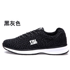 The autumn sports casual shoes lightweight soft bottom wear running shoes deodorant autumn autumn and winter breathable mesh shoes Forty black