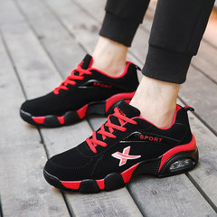 Early autumn winter sports shoes for men shoes mens running shoes leather shoes cushion damping shoes travel shoes Forty-three 996 black air cushion