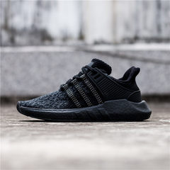 The new EQT Support ADV men's Shoes Black Knight black and white black powder mesh of sports and leisure shoes Thirty-eight EQT black