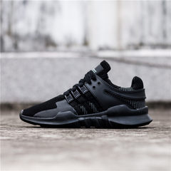 The new EQT Support ADV men's Shoes Black Knight black and white black powder mesh of sports and leisure shoes Thirty-eight EQT Black Warrior (net face)