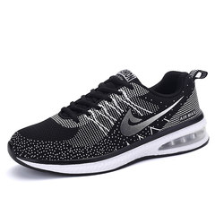 Student sport shoes shoes light damping net fabric breathable deodorant running shoes, jogging shoes cushion fly winter shoes 41 Standard Code 195 black