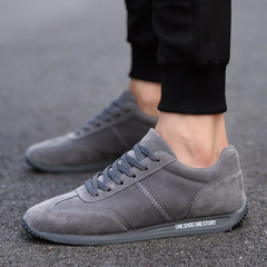 Men's shoes casual shoes Agam male teenagers 2017 new trend of Korean students early autumn plus cotton shoes Forty-three gray