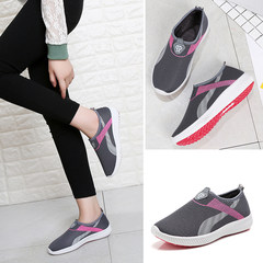 The old winter Beijing shoes women shoes flat pedal mother shoes and cashmere thermal old sports shoes Thirty-nine Grey A4