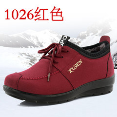 In the winter of 2017 old Beijing shoes shoes shoes shoes shoes shoes in the elderly mother grandma thick warm shoes Thirty-five 1026 wine red