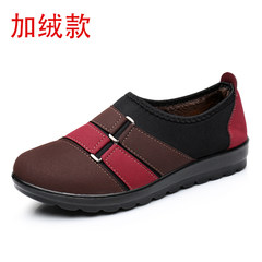 In spring and autumn, the old Beijing cloth shoes, women's shoes, elderly shoes, flat bottom, middle-aged and elderly leisure soft soles, grandmother shoes, mother shoes Thirty-eight Coffee color shoes