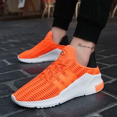 Early autumn new shoes 2017 summer air shoes sports shoes all-match leisure running trend of Korean red shoes Thirty-seven New orange