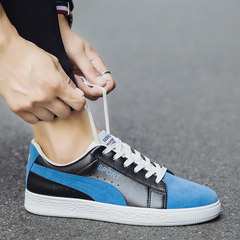 Men's shoes new shoes. Autumn color black and white shoes casual shoes men's shoes slip personality of young students Forty-three Black and blue
