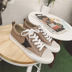2017 new star leisure shoes art in Hong Kong early autumn wind shoes low shoes canvas shoes fashion lovers Thirty-eight Khaki