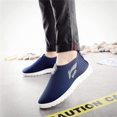 Foot slip slip, soft bottom and cashmere, warm and casual women's shoes, old Beijing cloth shoes, women's shoes, flat bottom, middle aged and old mothers shoes Thirty-eight A pedal male blue shoes