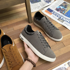 Early autumn the new trend of Korean men's shoes casual shoes lace up shoes all-match British male logging card with Qi shoes Forty gray