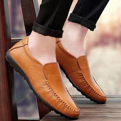 The new men's male leather shoes peas early New England men's casual shoes mens shoes 100 sets foot in autumn Thirty-eight Black 829