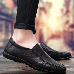 The new men's male leather shoes peas early New England men's casual shoes mens shoes 100 sets foot in autumn Thirty-eight Chocolate