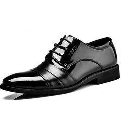 A Korean male youth work shoes shoes trend early autumn youth youth new leather shoes casual flat Thirty-eight 1389 black (sold for only one day)