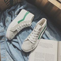 Men's casual shoes Aberdeen Hong Kong Sports shoes with autumn wind lazy cashmere all-match canvas shoes trend of Korean couple Women's 36 Green high Gang